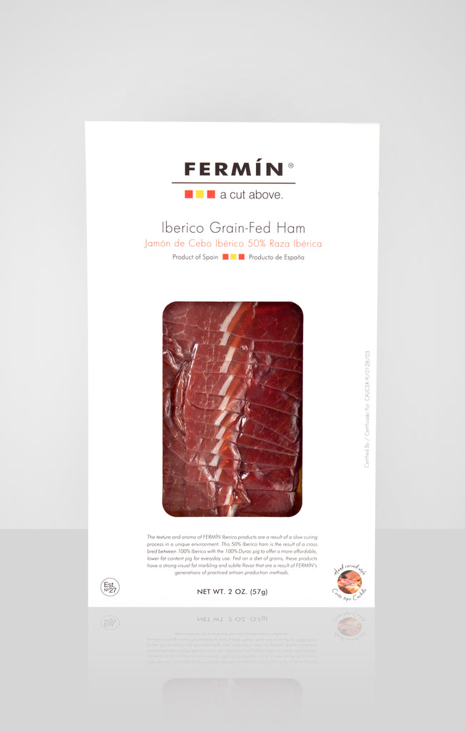 Ibérico Ham Sliced 2 oz by Fermin | Jamon Ibérico Loncheado 2 oz de Fermín - Europea Food