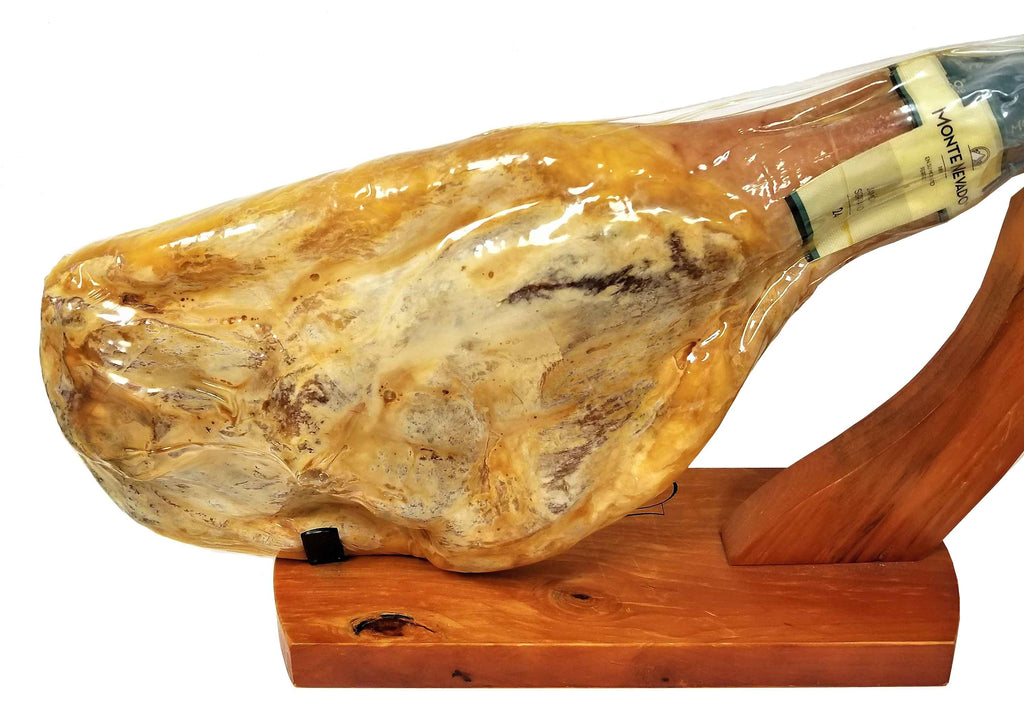 Serrano Ham Bone in from Spain 16-17 lb + Ham Stand + Knife !! | Cured Spanish Ham 24 Mounths - Europea Food