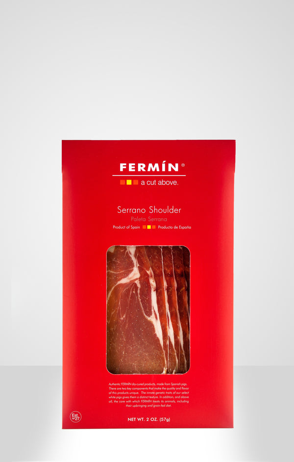 Serrano Shoulder Sliced 2 oz by Fermin | Paleta Serrana Loncheada 2 oz de Fermín - Europea Food