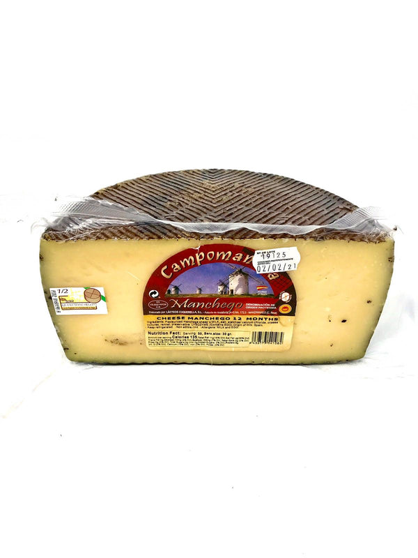 Manchego Cheese 12 months Aged 3.3 lb - Europea Food