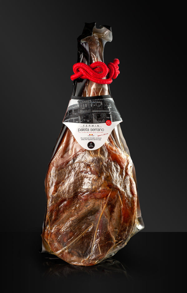 Serrano Shoulder Bone-In + Ham Holder & Knife - Europea Food